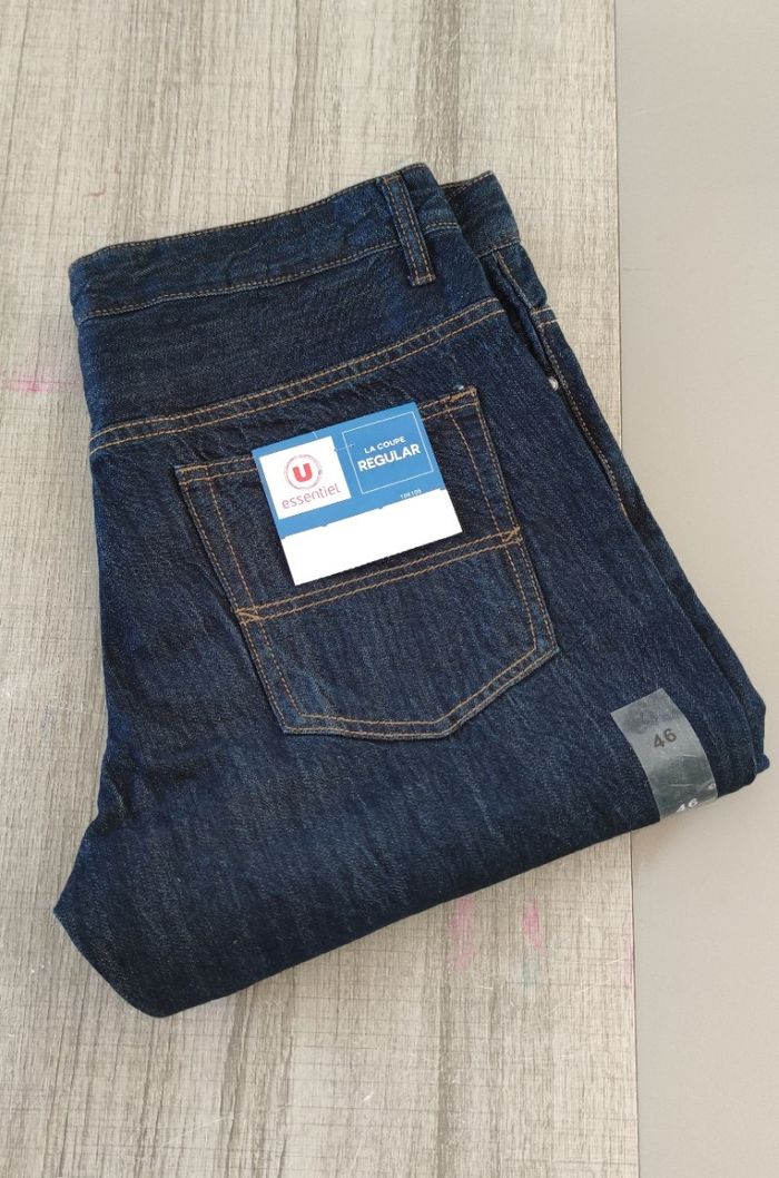 👖 Jean homme U Essentiel – Taille 46 – Bleu marine – Neuf avec étiquette - photo numéro 6