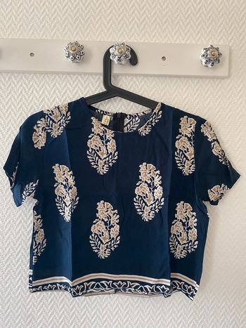 T-shirt court bleu S