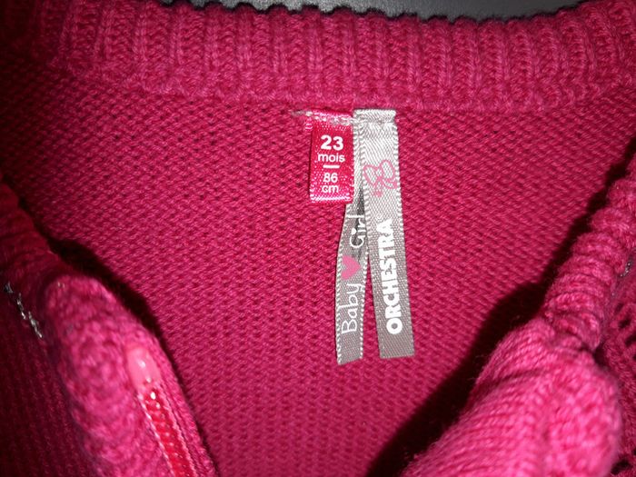 Gilet zippé fille 23 mois-86 cm Orchestra - photo numéro 3