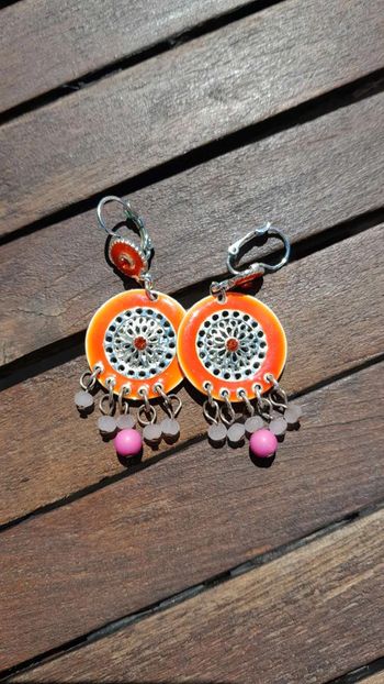 Boucles d'oreilles oranges