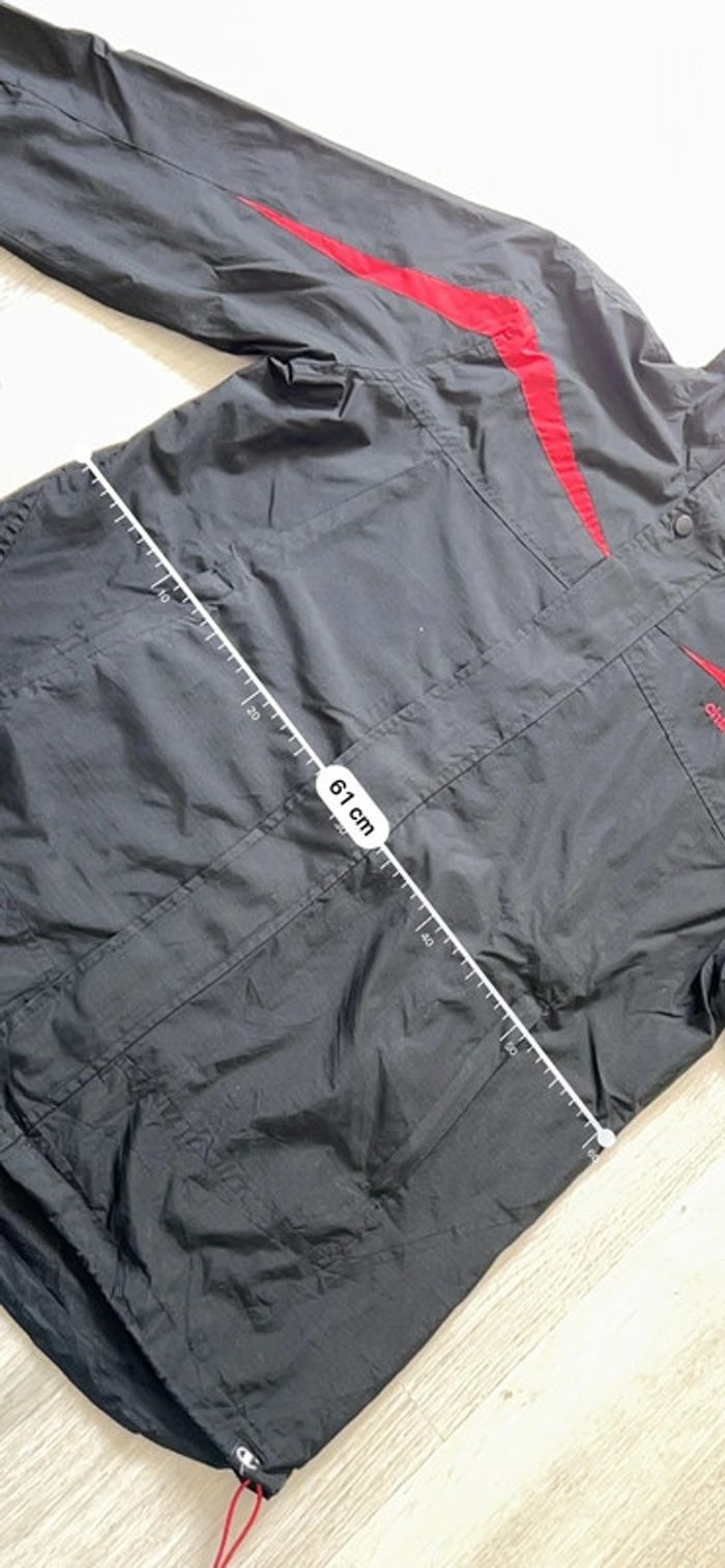 Veste à capuche vintage Champion Noire et Rouge Taille M - photo numéro 4