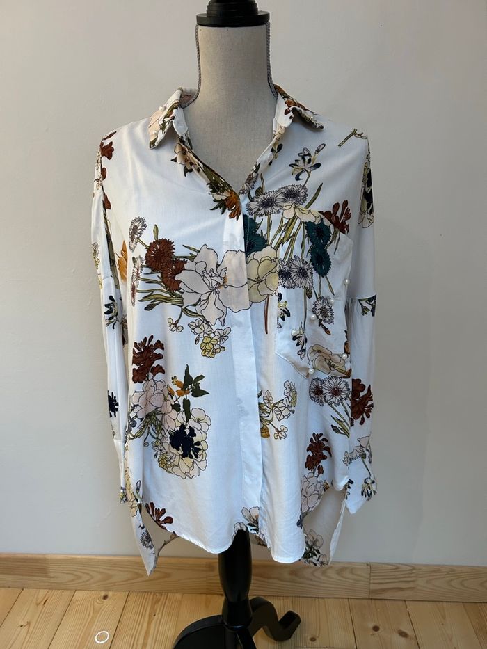 Chemise blanche à motif - taille 38/40