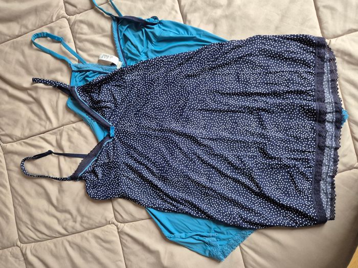 Lot Nuisettes Bleu/moutarde/léopard noir et blanc  T 36/38 - photo numéro 2