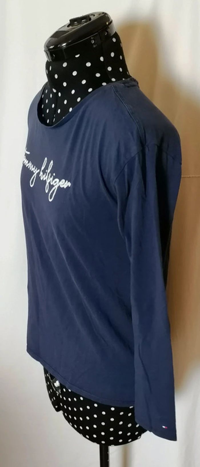 Tee-shirt manches longues bleu marine sequins taille 16 ans Tommy Hilfiger - photo numéro 5