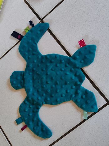 Doudou tortue mes p'tits sages bleu et violette