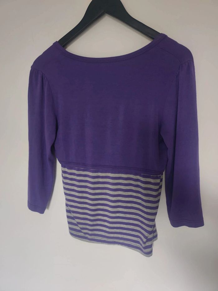 Top manches 3/4 violet esprit Boléro 38 - photo numéro 4