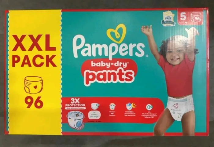 Lot de 2 carton xxl pack pampers couche culotte taille 5 - photo numéro 2
