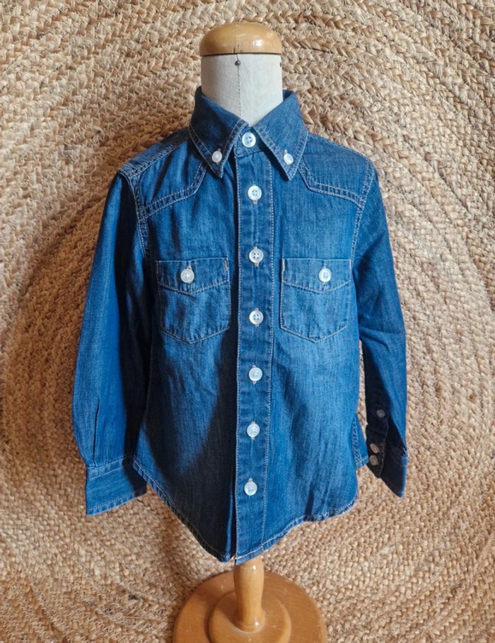 Jolie ensemble chemise en jean et jean rose fille sergent major 3 ans - photo numéro 2