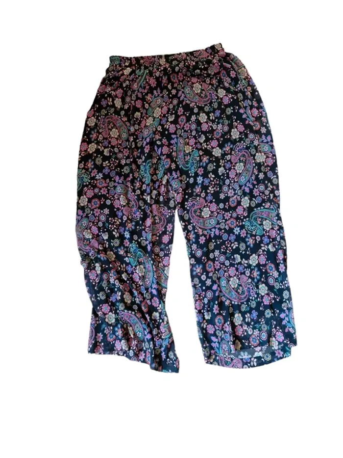 Pantalon fluide fleuri Jean-Marc Philippe – doublé jersey | T. 4 (46/48) - photo numéro 2