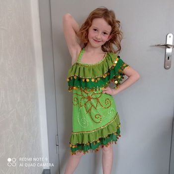 Robe verte style oriental 6/8ans