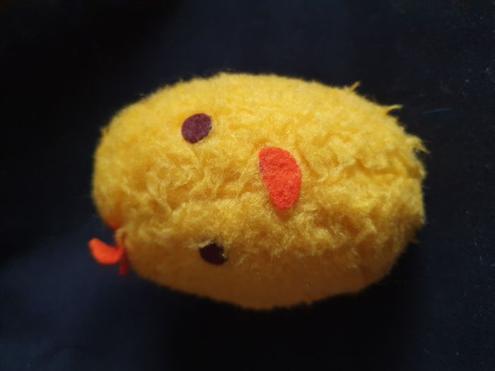 Rare peluche hochet œuf poussin jaune Création Chamti Ancien Hauteur 11 cm - photo numéro 2