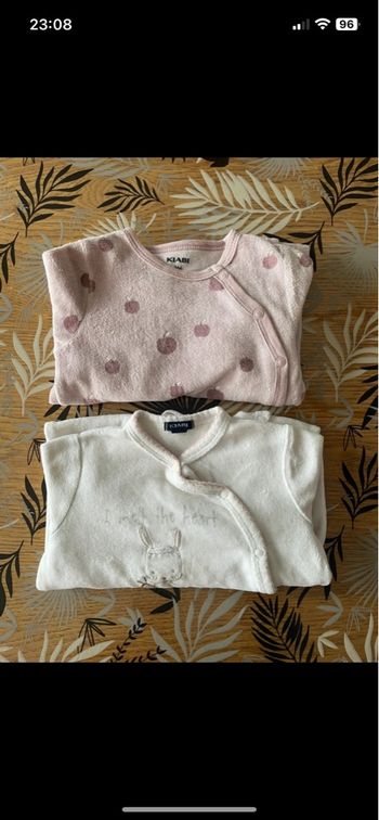 Lot de 2 pyjamas d’hiver croisés kiabi bb 3 mois