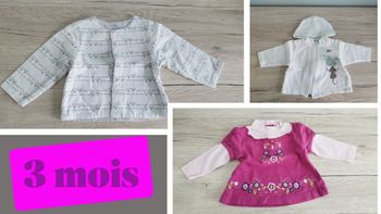 Lot de 3 pièces fille 3 mois 