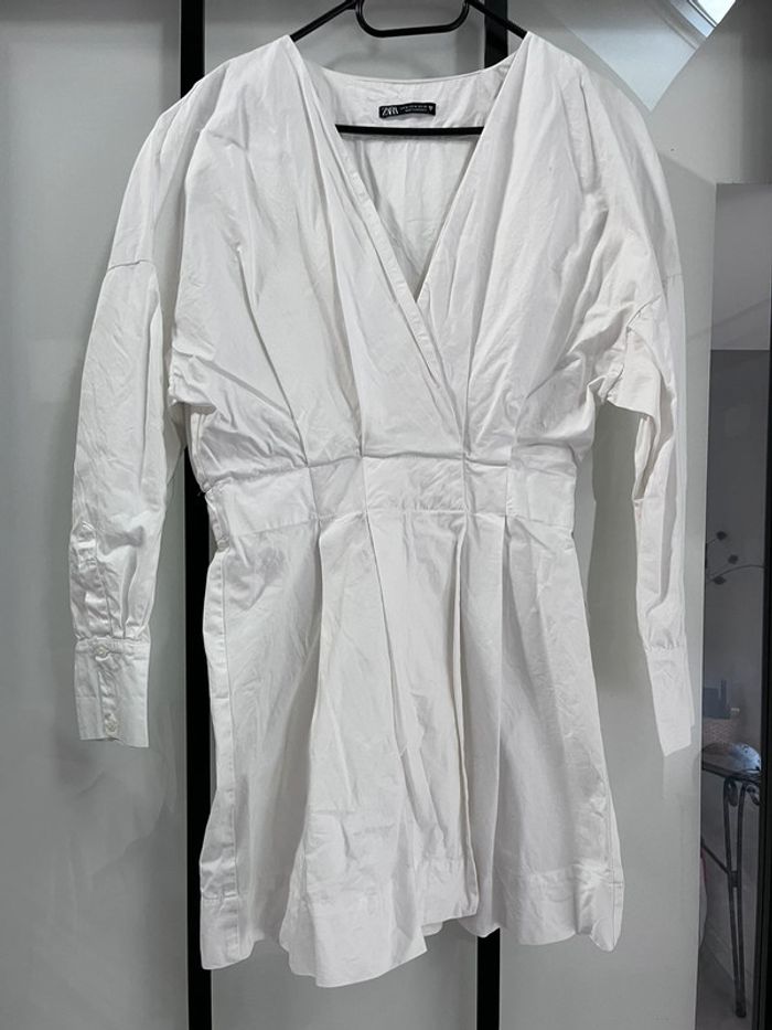 Robe chemise tunique Zara blanche