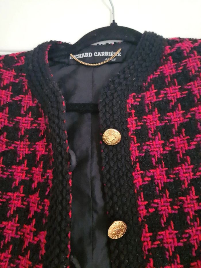 Veste chic vintage en laine boutons dorés - photo numéro 2