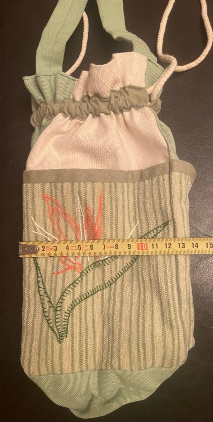 Sac besace vert et multicolore - photo numéro 3