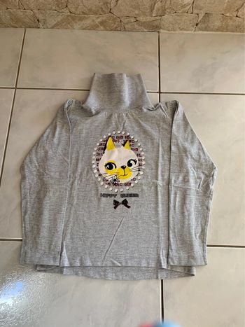 Sous pull gris 8 ans