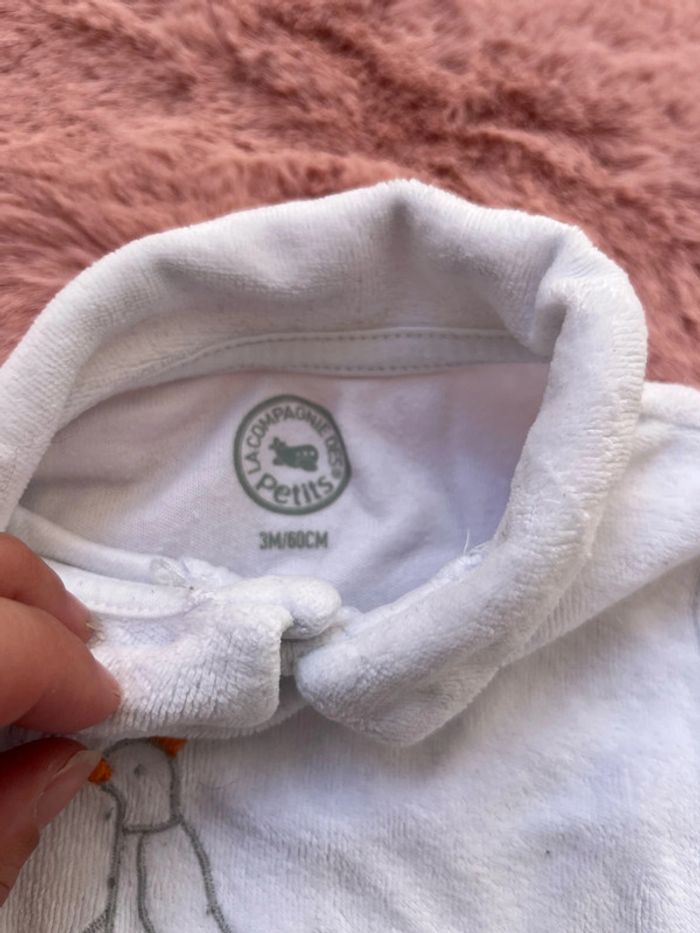 Lot 2 Pyjama velours bébé fille 3 mois - photo numéro 8