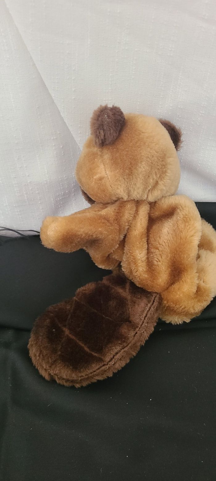 doudou marionnette castor , marmotte krys - photo numéro 3