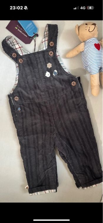 Salopette bébé en velours Sergent Major 6mois