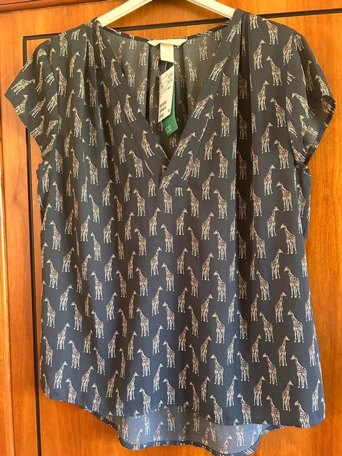 Blouse sans manches col v 40 H&M neuve avec étiquette
