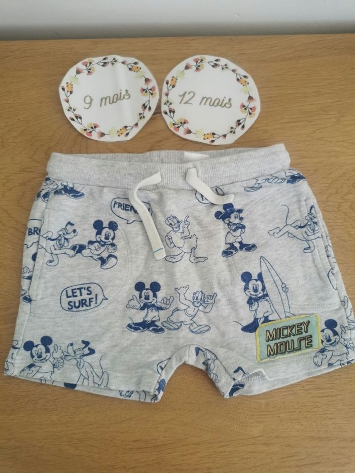 Short bébé garçon Disney 9/12mois zara tbe