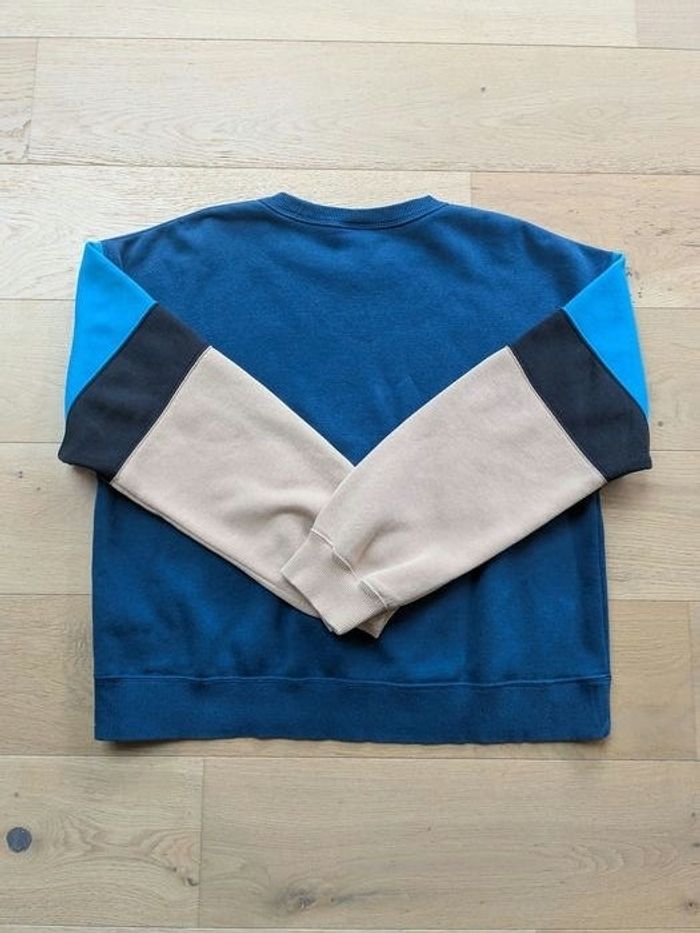 Jordan Brooklyn Fleece S – Sweat Nike Jumpman – Colorblock Bleu/Beige Rare - photo numéro 4