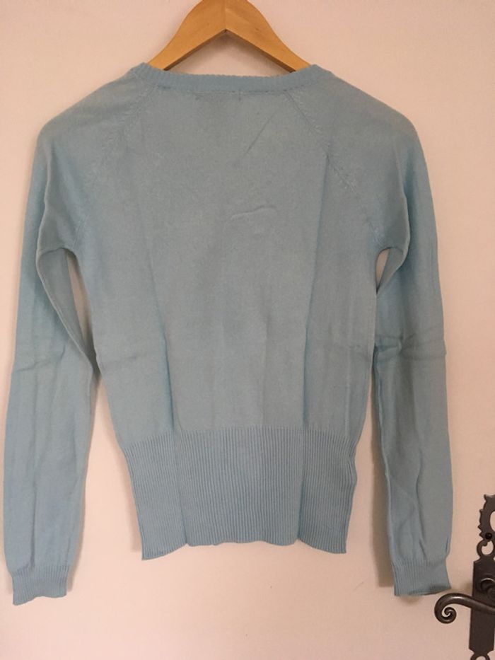 Pull fin bleu ciel - photo numéro 2