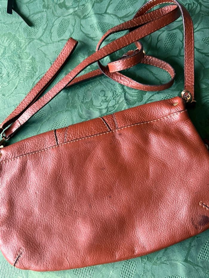 Sac marron bandoulière cuir Jimmy Choo - photo numéro 2