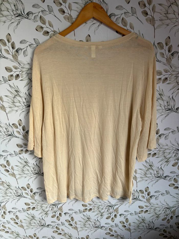 Tee shirt large beige h&m - photo numéro 3