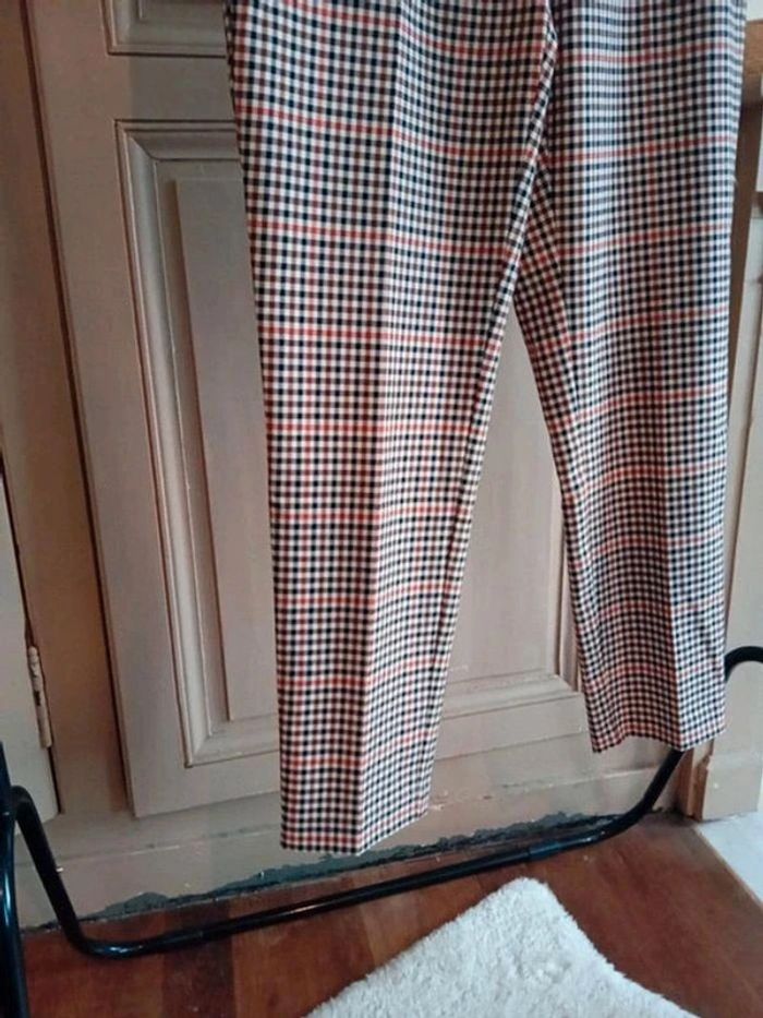 Pantalon à carreaux style vintage - Yessica - 40 - photo numéro 4