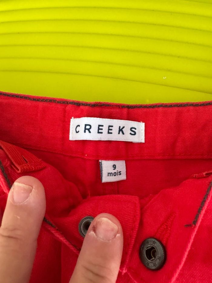 Jeans rouge creeks taille 9 mois - photo numéro 2