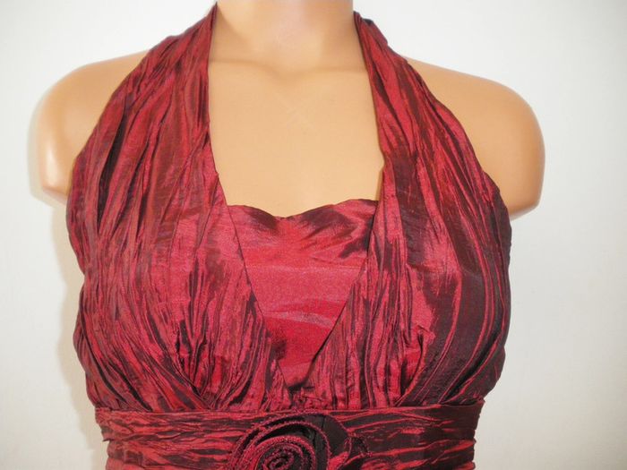 robe bordeaux soyeux taille M - photo numéro 2