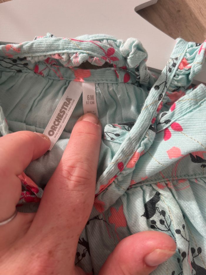 Robe fleurie bleue azure - photo numéro 3