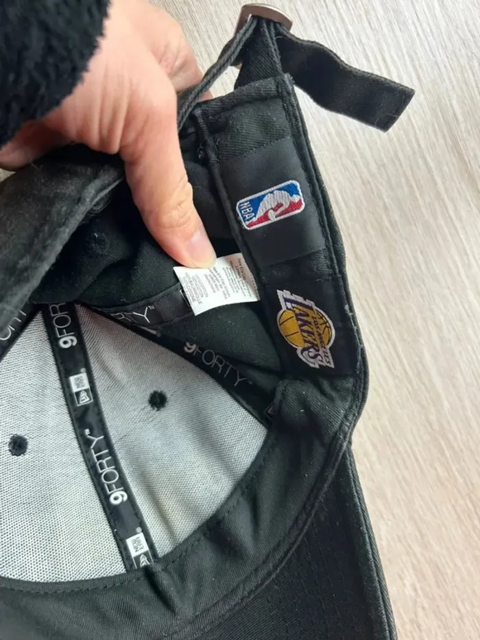 Casquette Vintage New Era 9FORTY Los Angeles Lakers Noire Ajustable - photo numéro 6