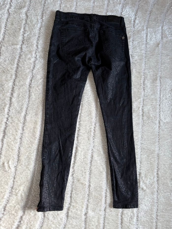 Jean slim noir 🖤 motif léopard - Taille 36 - photo numéro 5
