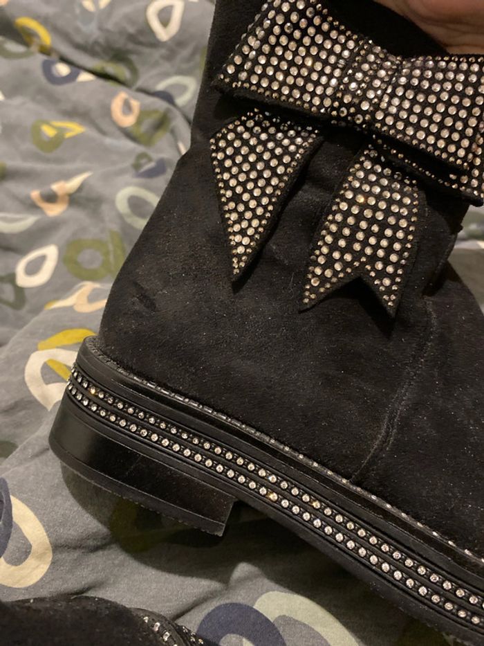 Botte brillante velours - photo numéro 4