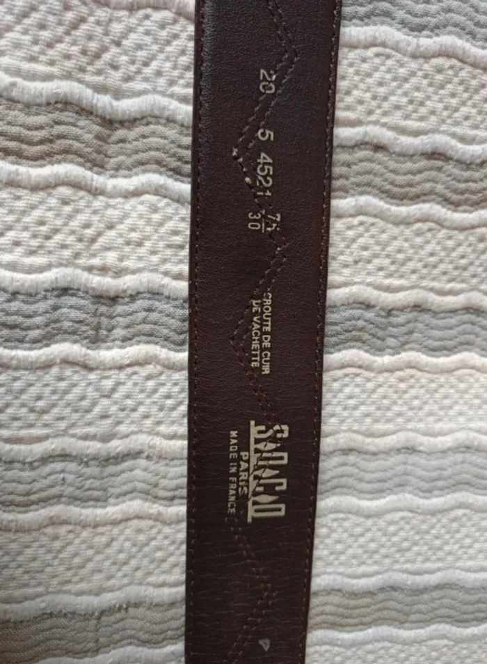 Ceinture 70 cm croûte de cuir de vachette SO&CO - photo numéro 8