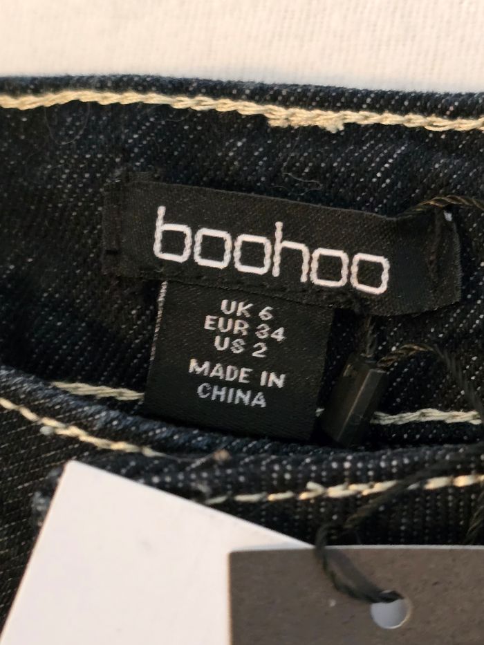 Jeans femme bleu foncé Boohoo - photo numéro 6