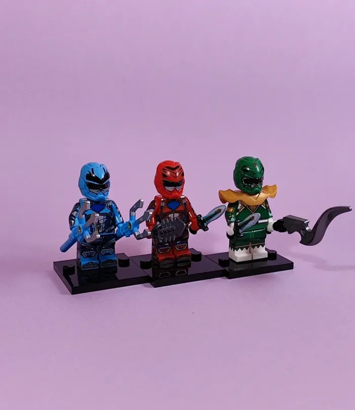 Les power rangers - lot de 7 mini figurines au format Lego - photo numéro 2