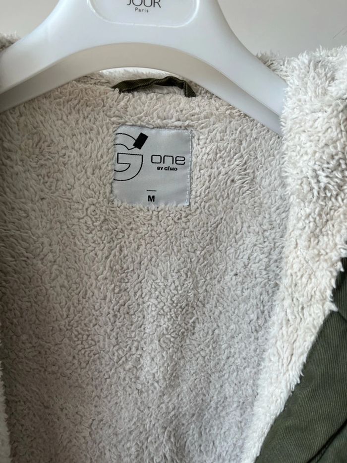 Manteau Kaki femme avec fourrure Gemo taille M bon état - photo numéro 3