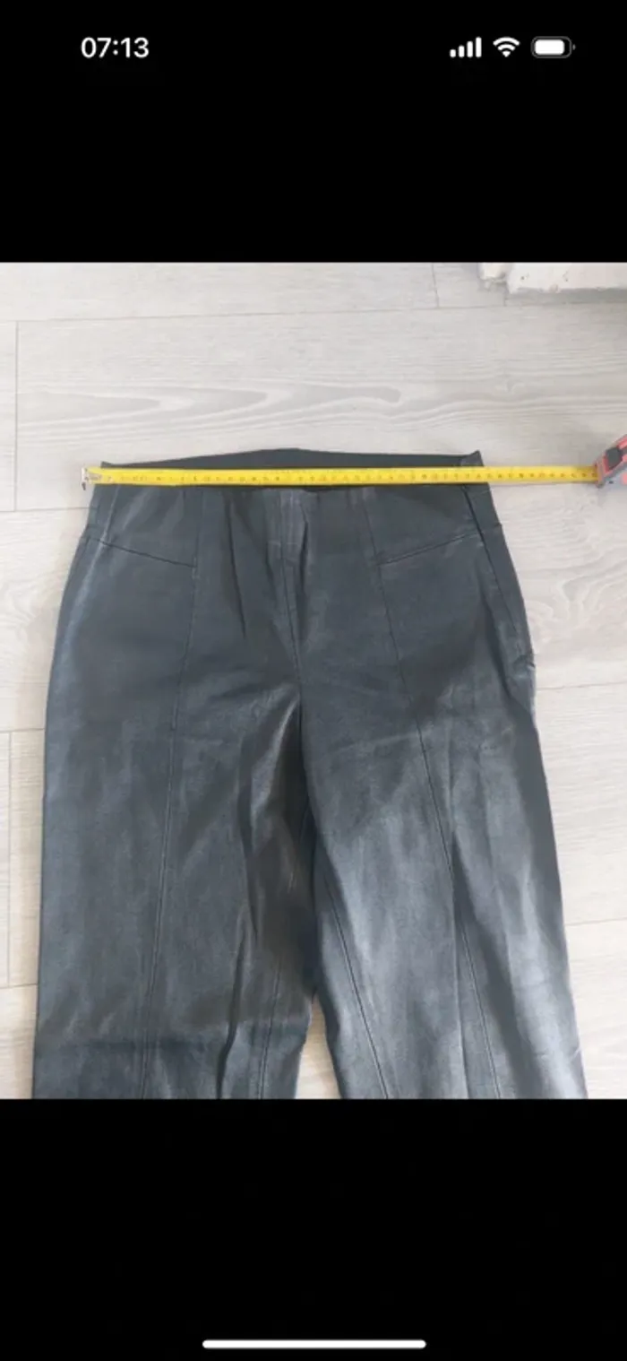 Pantalon effet cuir Zara taille S - photo numéro 6