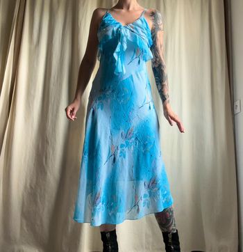 Robe bleue féérique fleurie Summer Romantic vintage y2k - Taille S