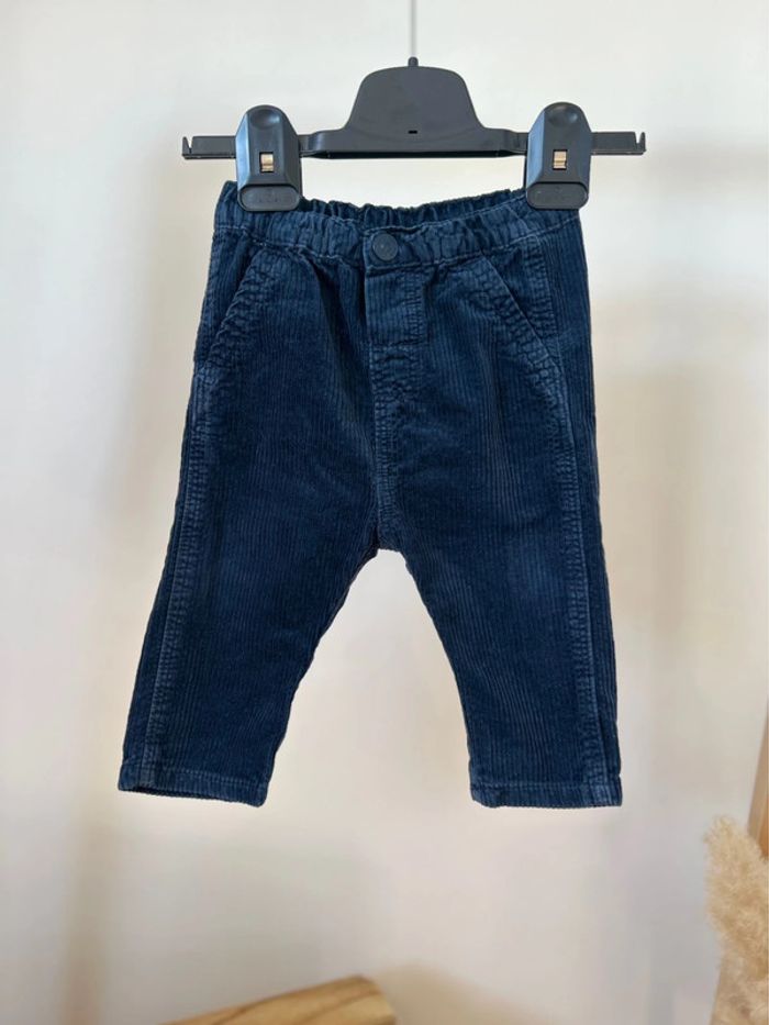 Pantalon velour H&m élastique réglable à la taille 12 mois - photo numéro 2