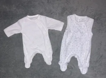 Pyjama velours naissance