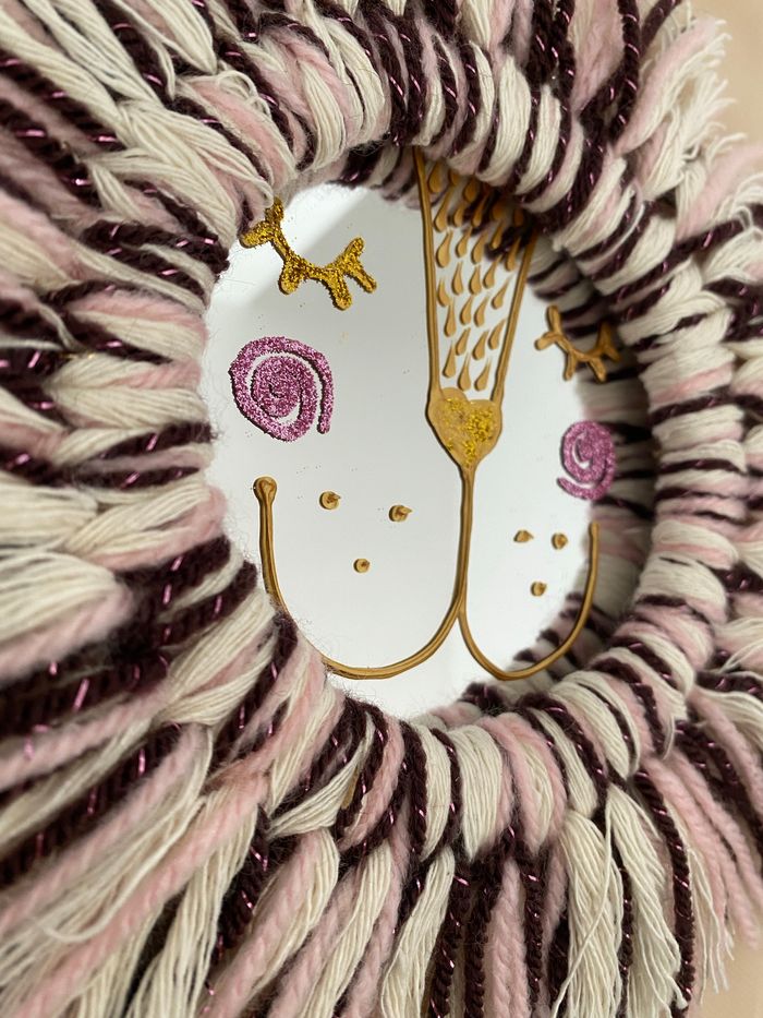 Mademoiselle Lion taille S rose/prune