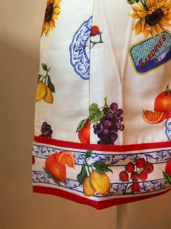 Robe d’été courte à imprimé agrumes – Dos ouvert – Taille XS - photo numéro 7