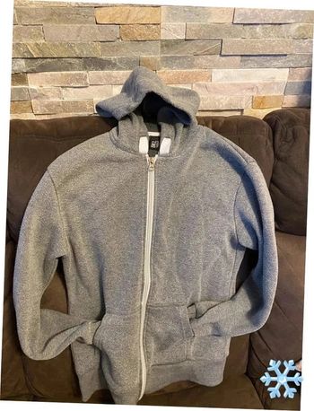 Sweat-shirt à capuche gris