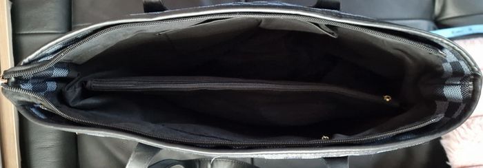 Sac Cabas A Carreaux Noirs Gris Cuir Synthétique - photo numéro 19
