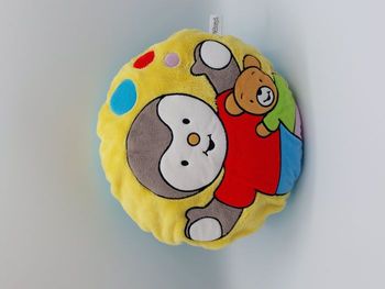 Peluche coussin rond TCHOUPI et son doudou FUNHOUSE JEMINI 2015 environ 28 cm